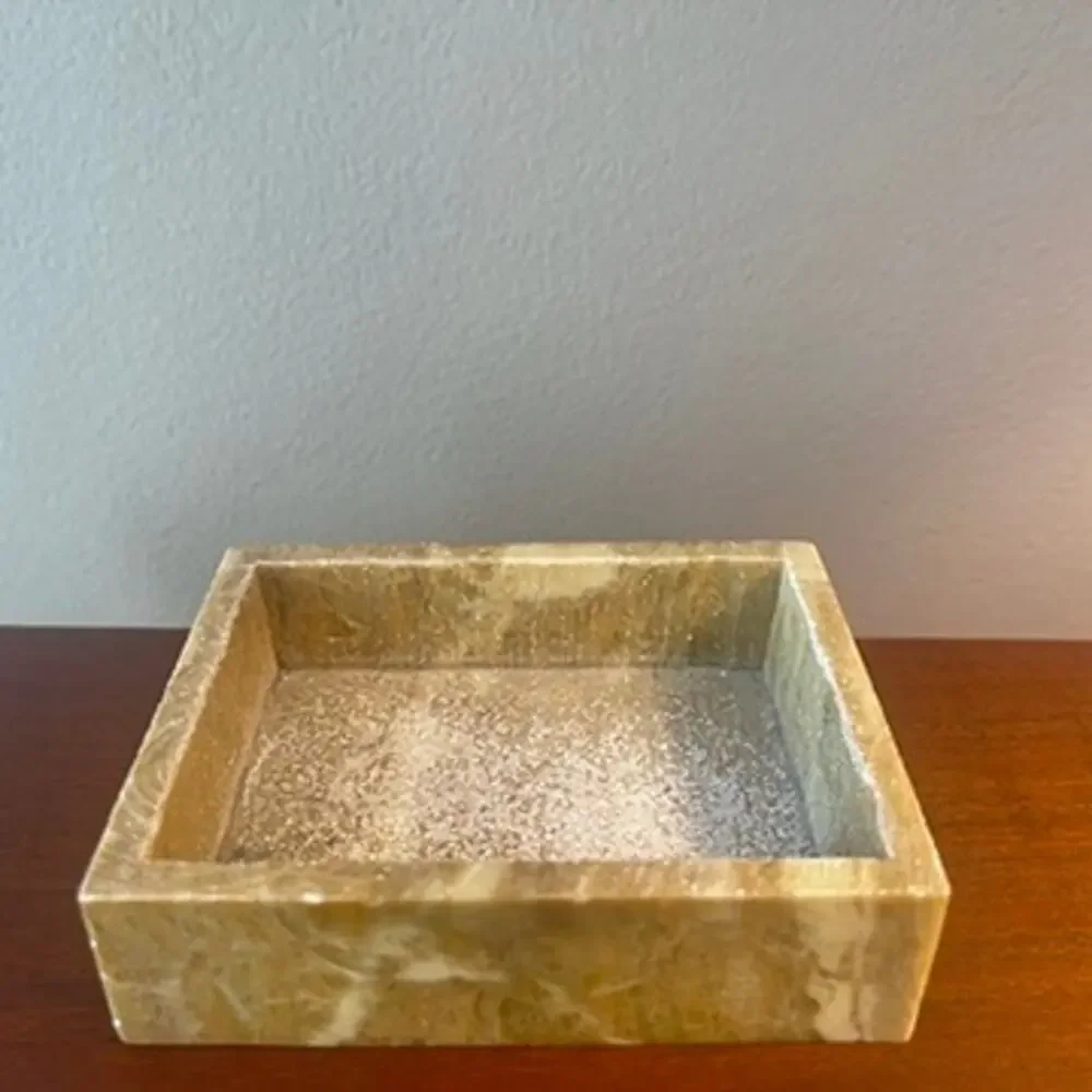 Marble Stone Rectangle Trinket Dish